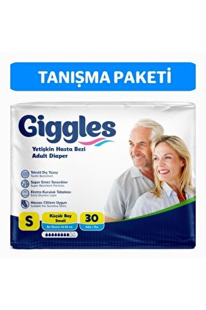 Yetişkin Bel Bantlı Hasta Bezi Small 30'lu 1 paket 30 adet